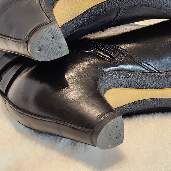 🎉Sam Edelman Maddox Black Leather Zip Ankle Boots Size 6.5 - Picture 12 of 13